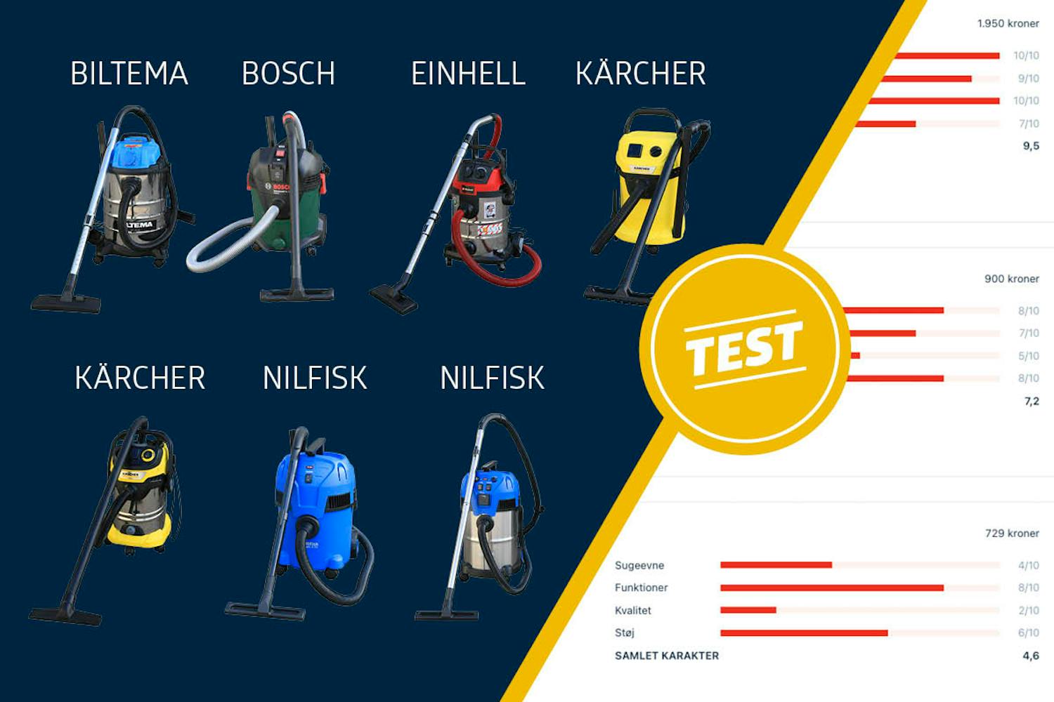 Test af værkstedsstøvsugere Test af værkstedsstøvsugere